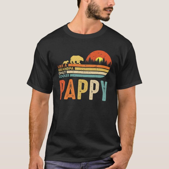 Camiseta Los Hombres Pappy Como Un Abuelo Sólo Refrigerador (Anverso)