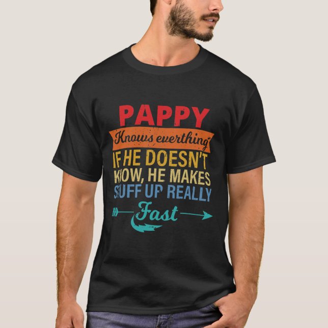 Camiseta Los hombres papy saben todo el día del abuelo (Anverso)