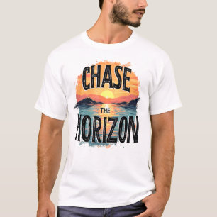 Camiseta Los hombres persiguen la cosecha retro de Horizont