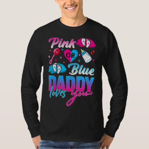 Camiseta Los Hombres Pink O Blue Daddy Te Amas Revelación D