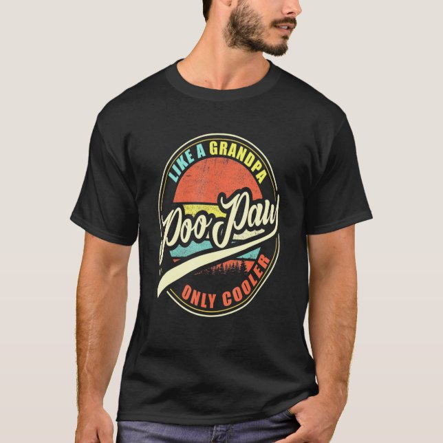 Camiseta Los Hombres Poopaw Como Un Abuelo Sólo Refrigerado (Anverso)