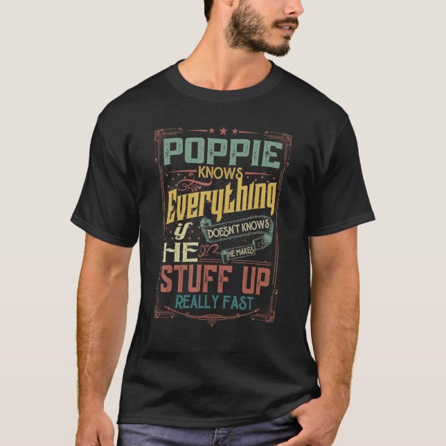 Camiseta Los hombres Poppie lo saben todo si no conoce a Fa (Anverso)