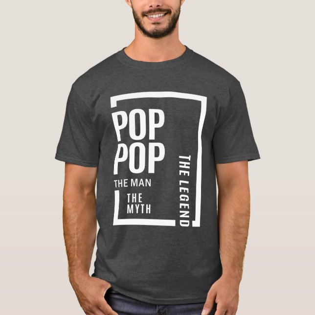Camiseta Los hombres PopPop El Hombre El Mito El Regalo De  (Anverso)