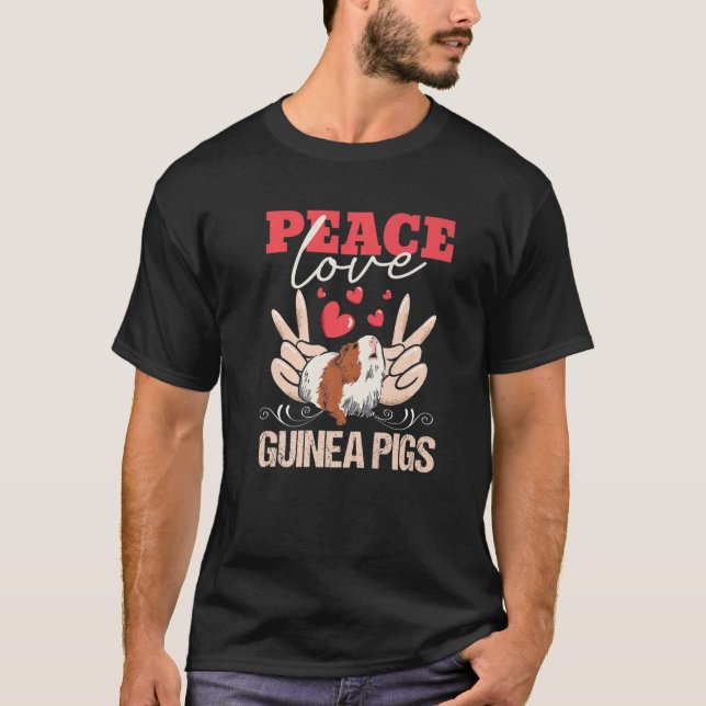 Camiseta Los hombres por la paz aman a Guinea Cerdo (Anverso)