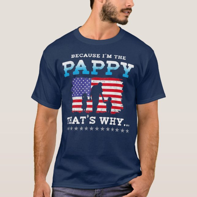 Camiseta Los Hombres Porque Soy El Día Del Padre Del Abuelo (Anverso)