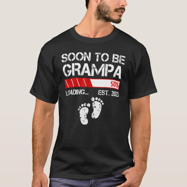 Camiseta Los Hombres Pronto Serán Grampa Est 2023 Para Los  (Anverso)