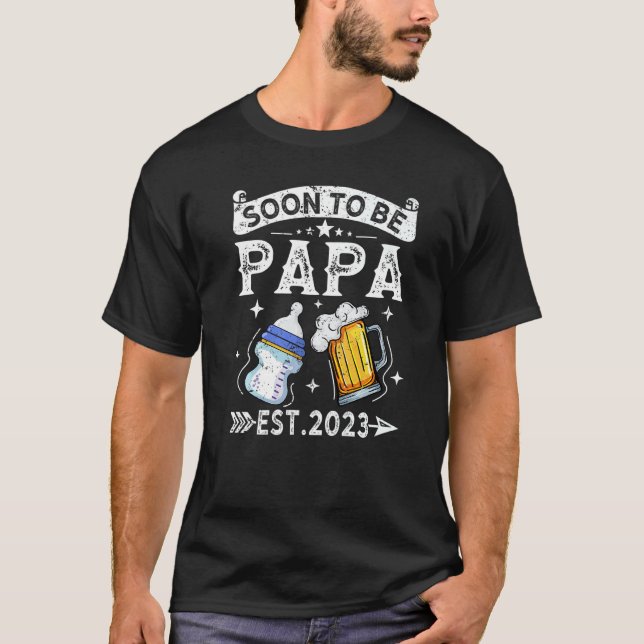 Camiseta Los Hombres Pronto Serán Papa Nuevo Padre 2023 (Anverso)