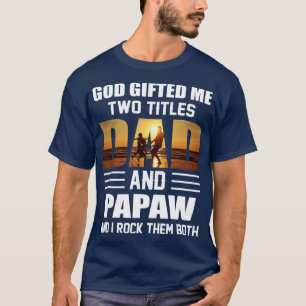 Camiseta Los hombres que Dios me regaló dos títulos papá y