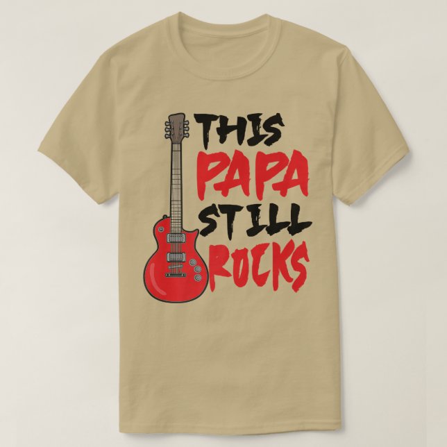 Camiseta Los hombres que este papá aún roca, Guitar Dad826 (Diseño del anverso)