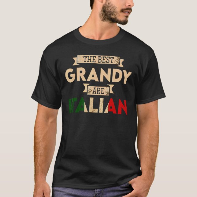 Camiseta Los Hombres Que Mejor Grandy Son La Bandera Italia (Anverso)