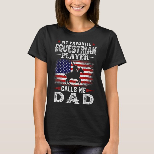 Camiseta Los Hombres Que Mi Jugador Ecuestre Favorito Nos L (Anverso)