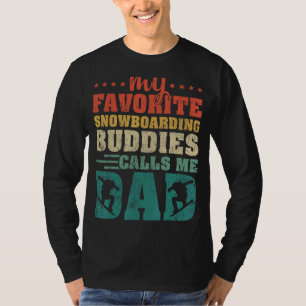 Camiseta Los hombres que mis amigos favoritos de Snowboardi