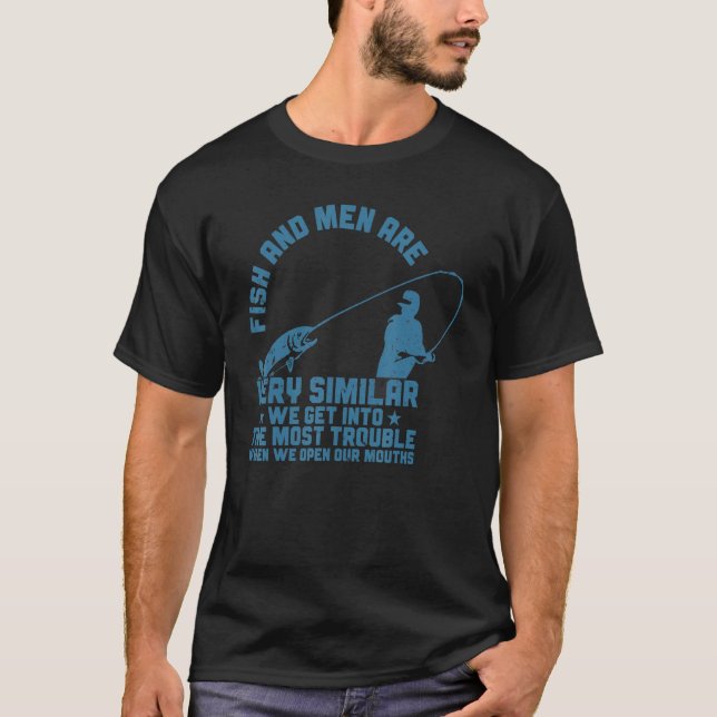Camiseta Los Hombres Que Pescan Graciosos Pescadores Y Los  (Anverso)