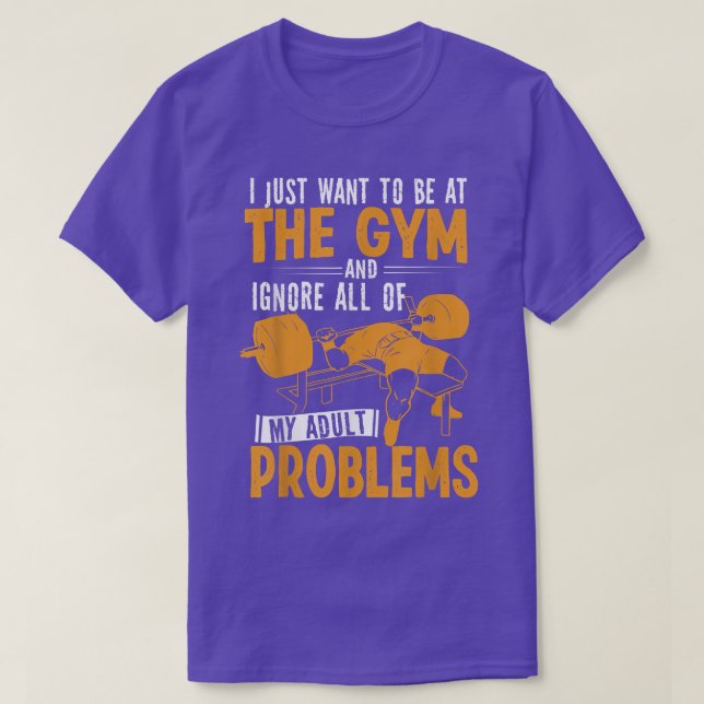 Camiseta Los Hombres Que Solo Quiero Estar En El Gimnasio M (Diseño del anverso)