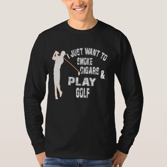 Camiseta Los Hombres Que Solo Quiero Fumar Cigarros Y Jugar (Anverso)