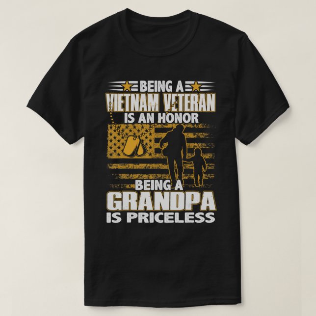 Camiseta Los hombres que son veteranos de Vietnam son un ab (Diseño del anverso)