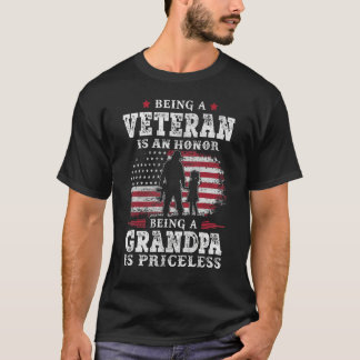 Camiseta Los Hombres Que Son Veteranos Es Un Abuelo De Hono