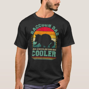 Camiseta Los Hombres Raccoon A Papá Como Un Padre Regular P