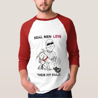 Camiseta Los hombres reales aman sus toros de hoyo