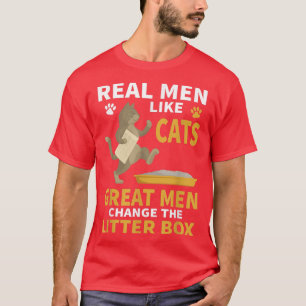 Camiseta Los Hombres Reales Como Los Gatos Grandes Cambian 