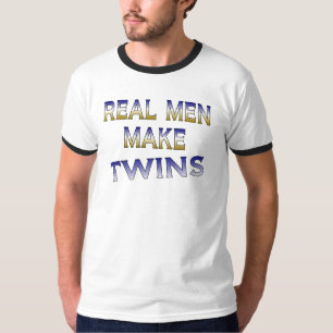 Camiseta los hombres reales hacen a gemelos