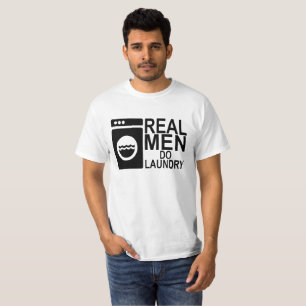 CAMISETA LOS HOMBRES REALES HACEN EL LAVADERO.