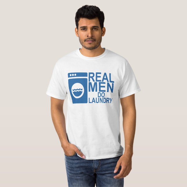 CAMISETA LOS HOMBRES REALES HACEN EL LAVADERO. (Anverso completo)