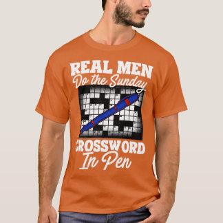 Camiseta Los Hombres Reales Hacen La Crossword Dominical En