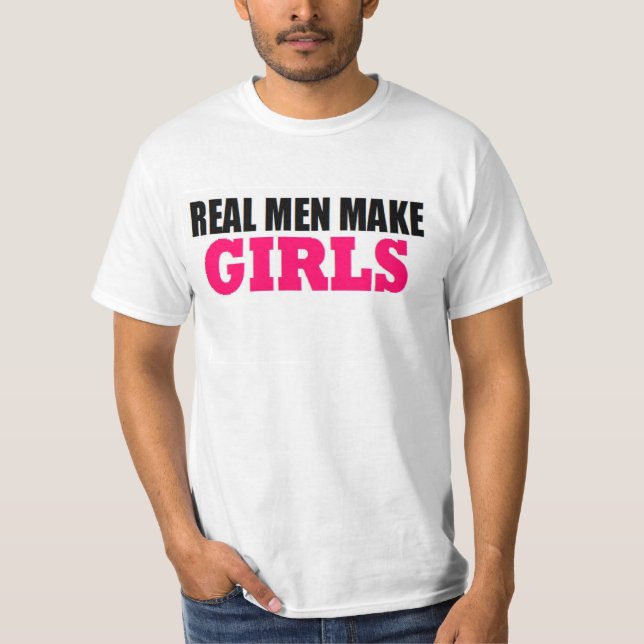 CAMISETA LOS HOMBRES REALES HACEN LOS CHICAS AL PAPÁ DEL (Anverso)