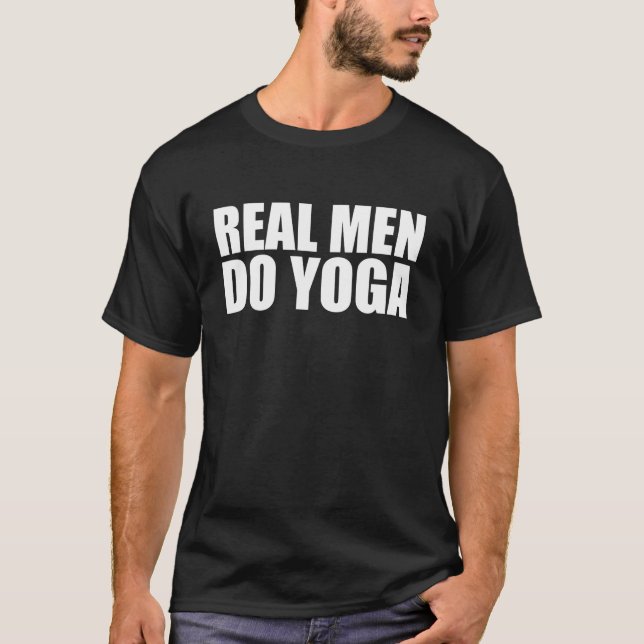 Camiseta Los hombres reales hacen yoga (Anverso)