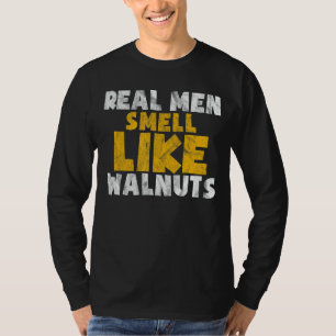 Camiseta Los hombres reales huelen como nueces Vegan Cute W