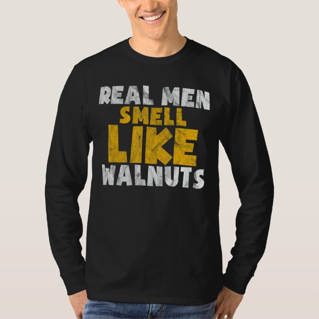 Camiseta Los hombres reales huelen como nueces Vegan Cute W (Anverso)
