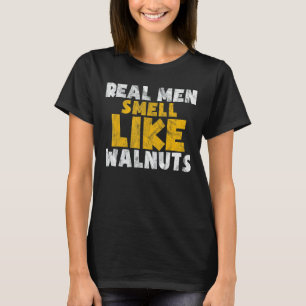 Camiseta Los hombres reales huelen como nueces Vegan Cute W