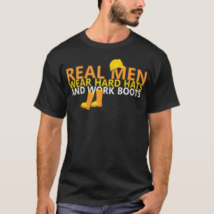 Camiseta Los Hombres Reales Usan Gorras Duros Trabajan Bots