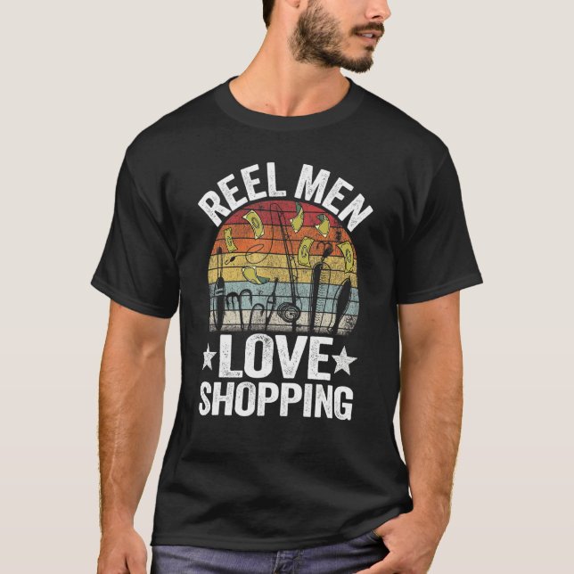 Camiseta Los hombres rebeldes aman las compras papá pescado (Anverso)