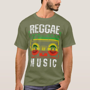 Camiseta Los hombres reggaen música paz y amor africano