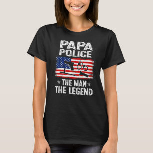 Camiseta Los hombres retro el Día del Padre de la Bandera d