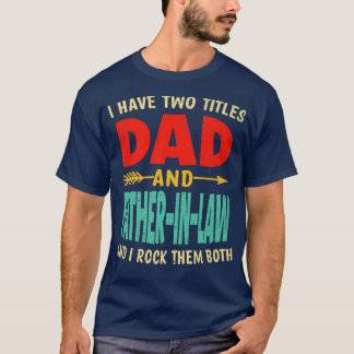 Camiseta Los hombres retro el día del padre tengo dos títul