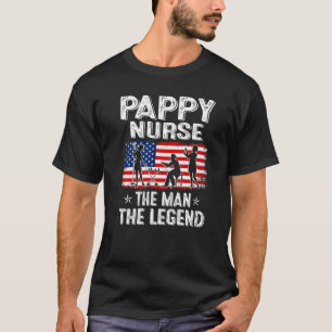 Camiseta Los hombres retro la bandera de EEUU El día de los