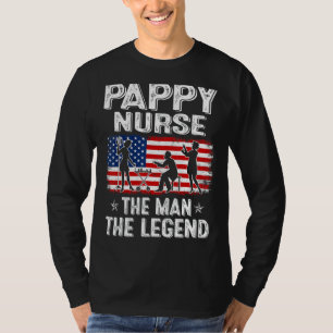 Camiseta Los hombres retro la bandera de EEUU El día de los
