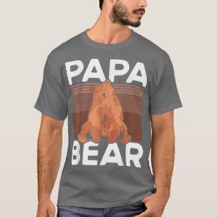 Camiseta Los hombres retro oso familia animal papá papá pap