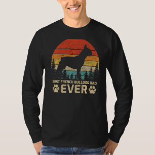 Camiseta Los hombres retro vintage mejor Bulldog francés pa