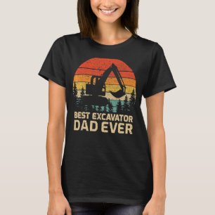 Camiseta Los hombres retro vintage mejor excavador papá nun