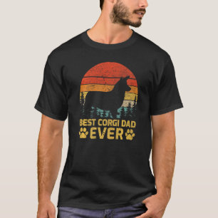 Camiseta Los hombres retro vintage mejor padre de Corgi