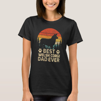 Camiseta Los hombres retro vintage mejor padre de Corgi gal