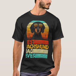 Camiseta Los hombres retro vintage mejor padre de Dachshund