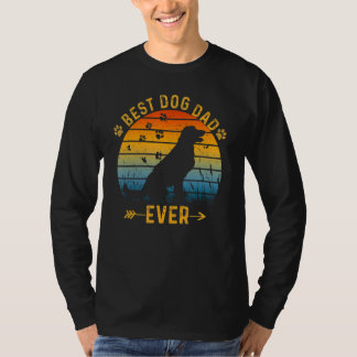 Camiseta Los hombres retro vintage mejor padre de perro de