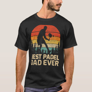 Camiseta Los hombres retro vintage mejor padre padel jamás