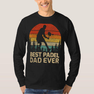 Camiseta Los hombres retro vintage mejor padre padel jamás