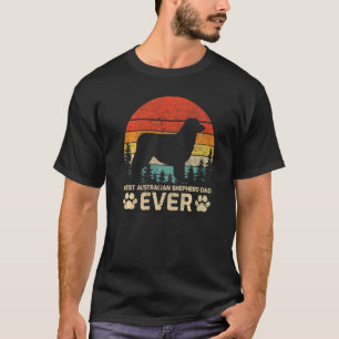 Camiseta Los hombres retro vintage mejor pastor australiano